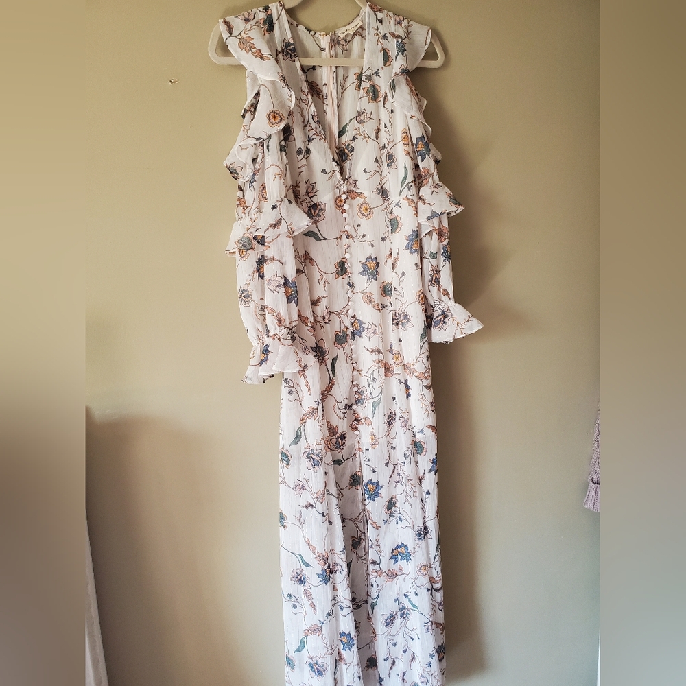 For love and lemons Elyse Ruffled Maxi Dress Small - Picture 2 of 7